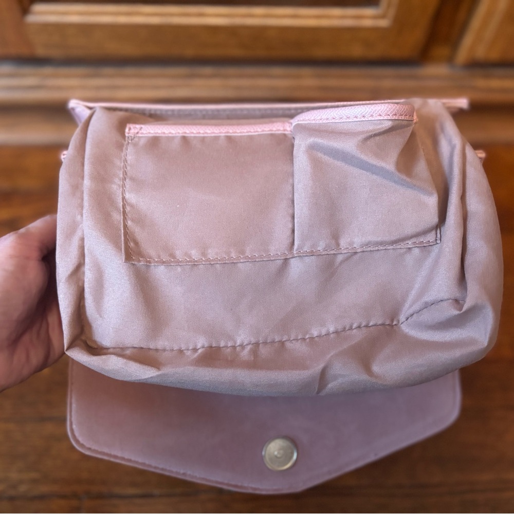 NWT Badgley Mischka Pink Crossbody Bag with Silver Hardware - Picture 6 of 7